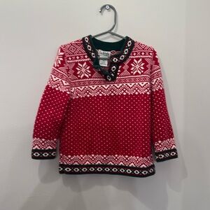 LL Kids 4T boys fair isle 100% cotton sweater. Great condition!